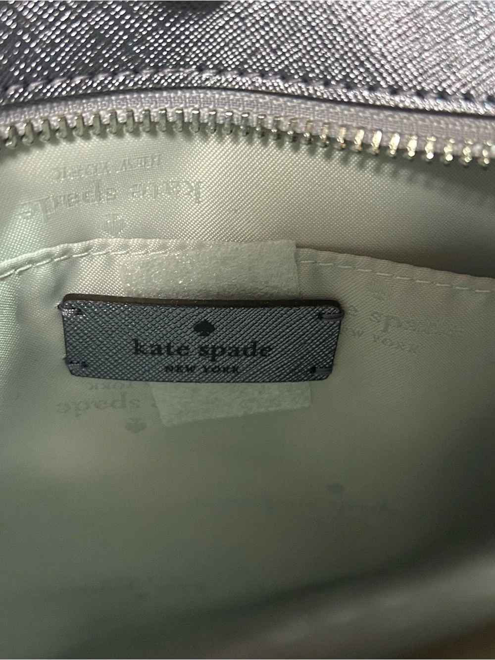 Kate Spade Kenzie Blueish Silver Glitter Small Tote Bag - NWOT